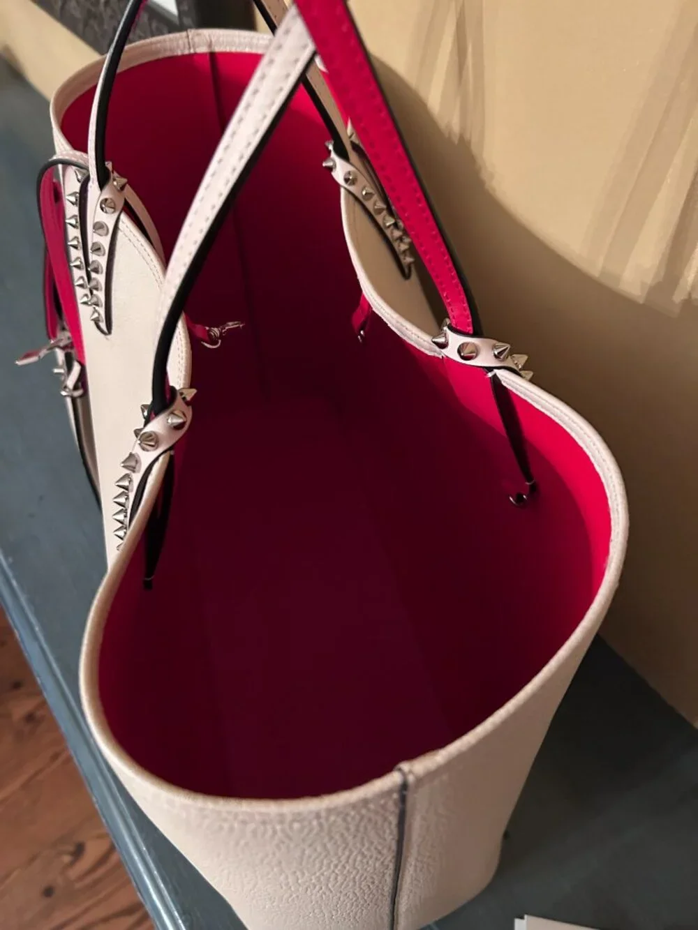 Christian Louboutin Cabata Large tote in Leche, Rare Neutral Shade